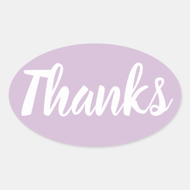 Ovalada Purple gracias pegatina de negocios simple (Anverso)