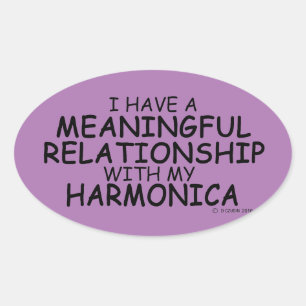 Ovalada Relación significativa Pegatina Óval de Harmonica