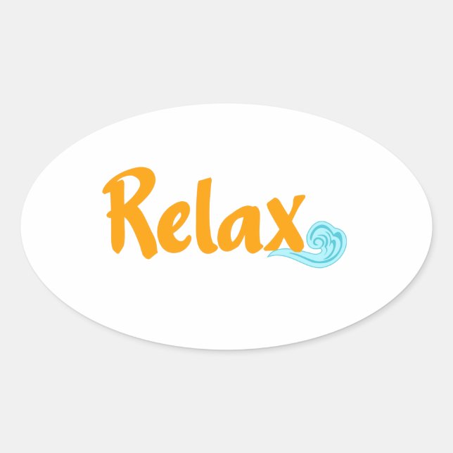 Ovalada Relax Oval Pegatina (Anverso)