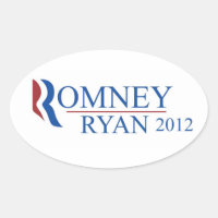 Romney Ryan Pegatina de Oval 2012