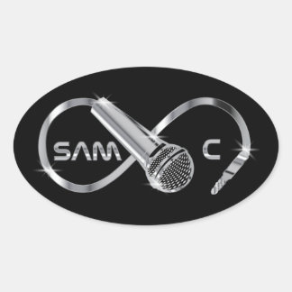 Ovalada SAM C Pegatina Black