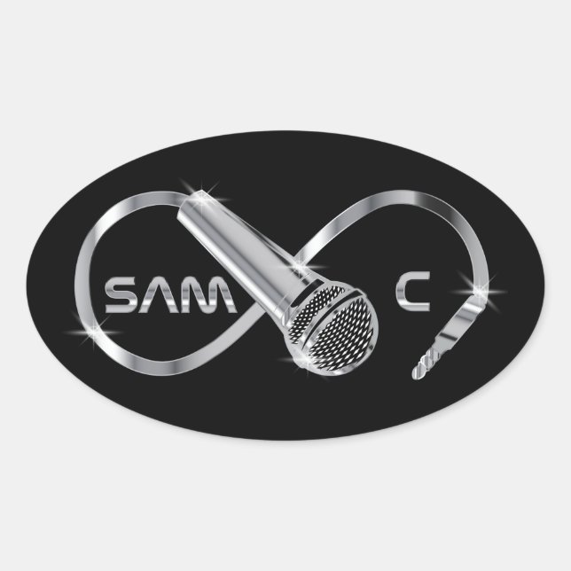 Ovalada SAM C Pegatina Black (Anverso)