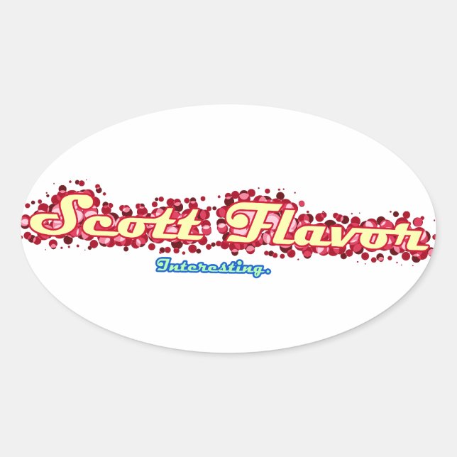 Ovalada Scott Flavor: Pegatina interesante (Anverso)