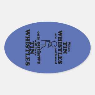Ovalada Silbatos de estaño Pegatina de ovario ilegal