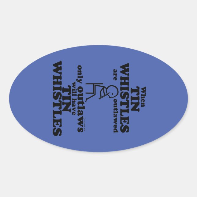 Ovalada Silbatos de estaño Pegatina de ovario ilegal (Anverso)