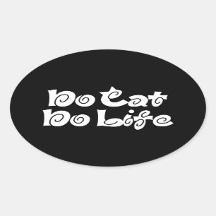 Ovalada Sin gato sin Pegatina de vida