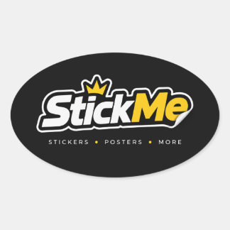 Ovalada StickMe – Diseño de Logotipo de Pegatina Premium