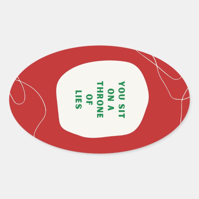 Ovalada Throne of Lies Pegatina Sheet (Anverso)