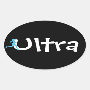 Ovalada Ultra pegatina del maratón