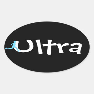 Ovalada Ultra pegatina del maratón