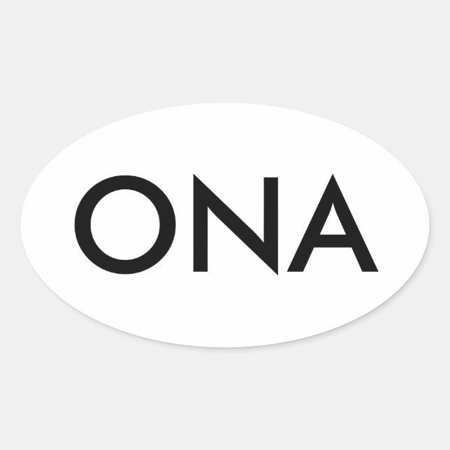 Ovalada "Viejo" nuevo pegatina de Albany (Anverso)