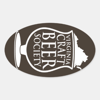 Ovalada Virginia Craft Beer Society Pegatina
