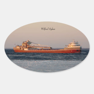 Ovalada Wilfred Sykes pegatina