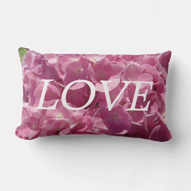 OVE almohada de inspiración de hidrangea rosa (Anverso)