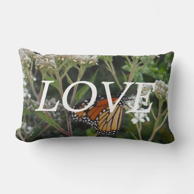 OVE almohada de inspiración de mariposa naranja (Anverso)