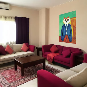 Oveja antropomórfica en ropa   Poster de arte de I