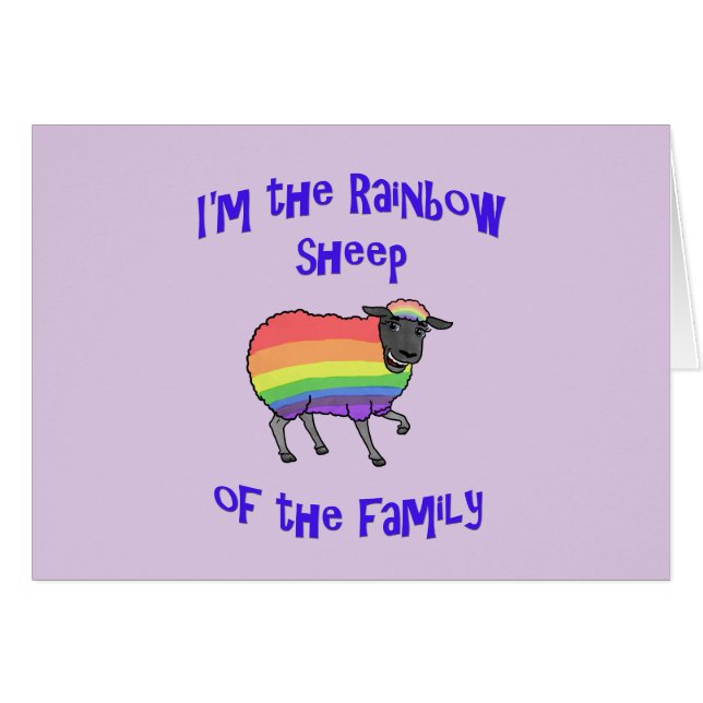 Oveja arcoiris de la familia (Anverso (Horizontal))