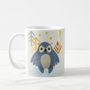 Oveja azul en la taza de café del bosque