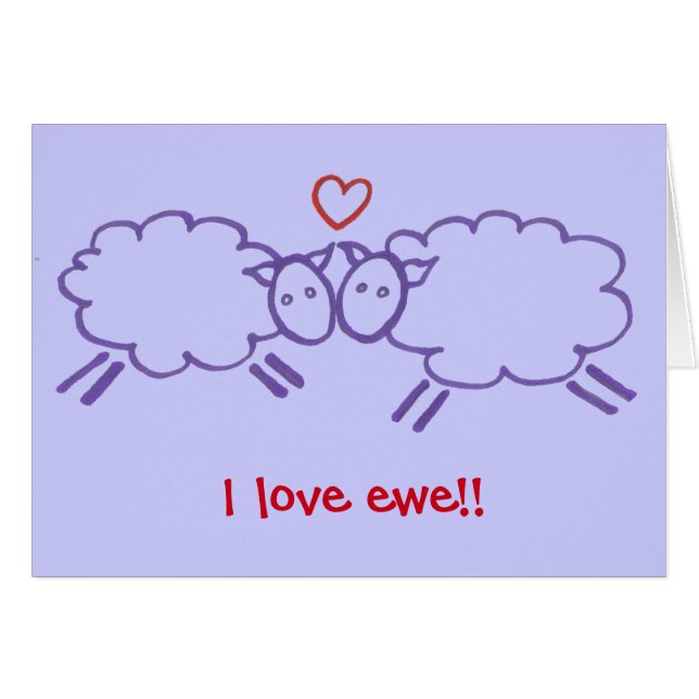 ¡Oveja con corazón que me encanta! (Anverso (Horizontal))