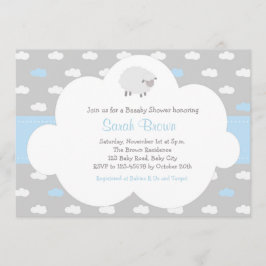 Oveja con invitación a la nube (azul gris)