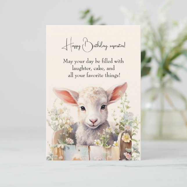 Oveja Cuta Enclavada En Una Caja (Anverso de pie)