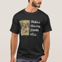 Oveja del valle del cráneo mata camiseta masculina