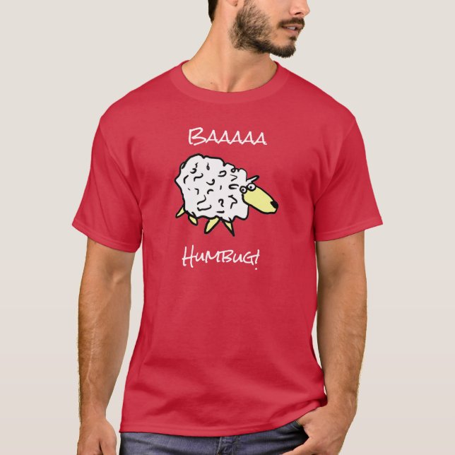 Oveja dice Baaaa Humbug - Camiseta de Navidades (Anverso)