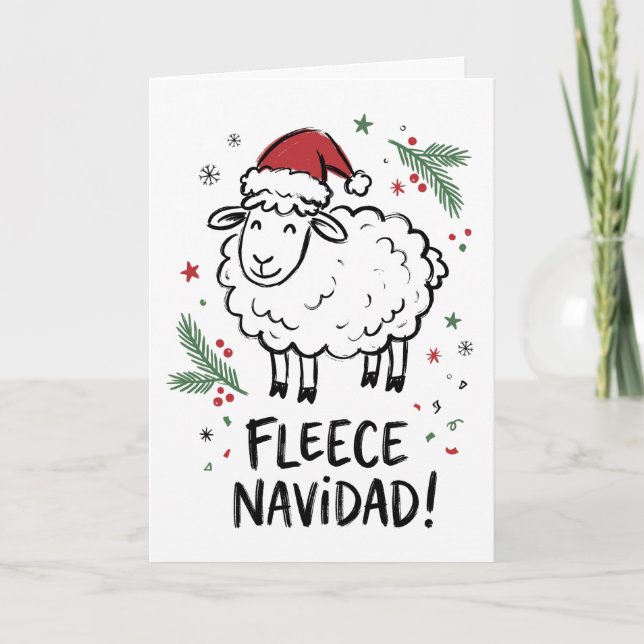 Oveja divertida Fleece Navidad Navidad (Anverso)