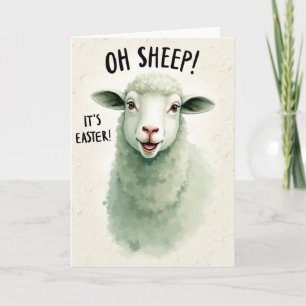 ¡Oveja Es Tarjeta de Pascua