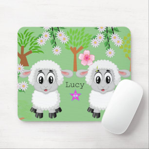 Oveja Floral Árboles Green Mouse Pad! Alfombrilla 