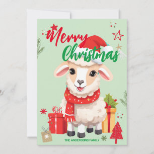 Oveja linda RAM santa Navidad Fiesta Familia nombr