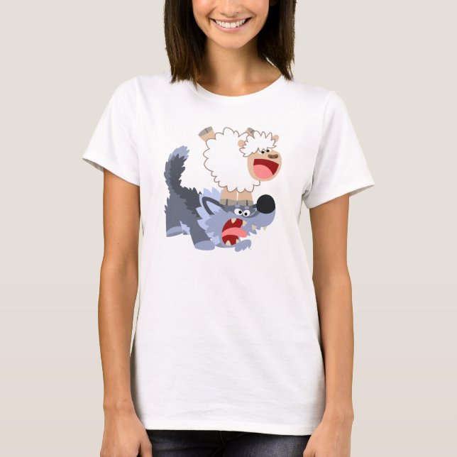 Oveja Personalizado con camiseta de lobo (Anverso)
