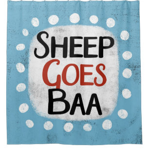 Oveja se va cortina de ducha Baa