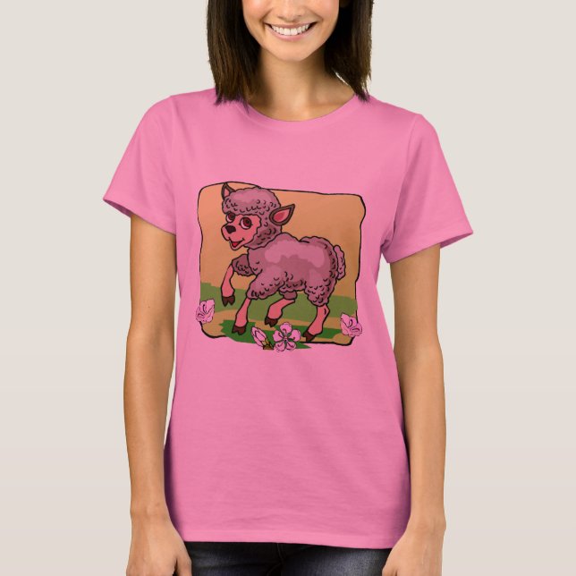 Ovejas en camiseta de las flores (Anverso)