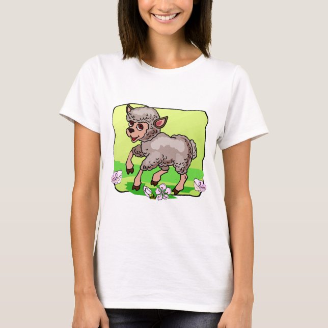 Ovejas en camiseta de las flores (Anverso)
