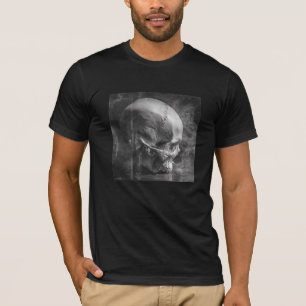 Over Bite — Camiseta gótica de cráneo de arte fino
