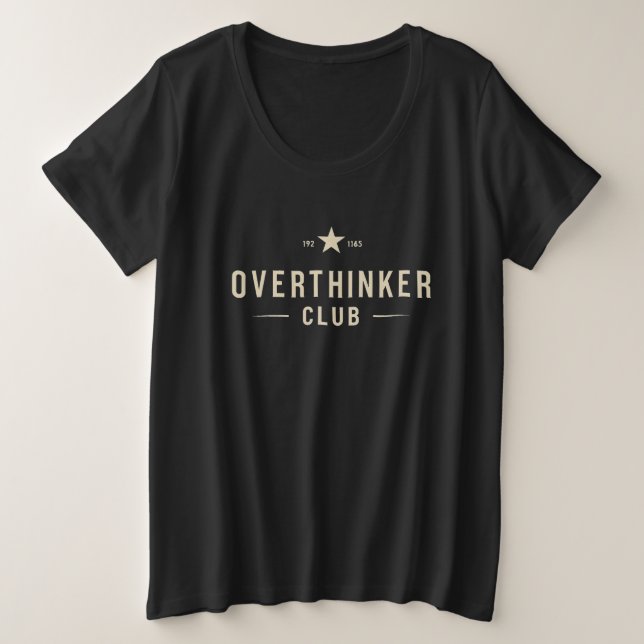 Overthinker Club Vintage Typography (Anverso del diseño)