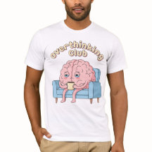 Overthinking Club – Camiseta divertida de cerebro 