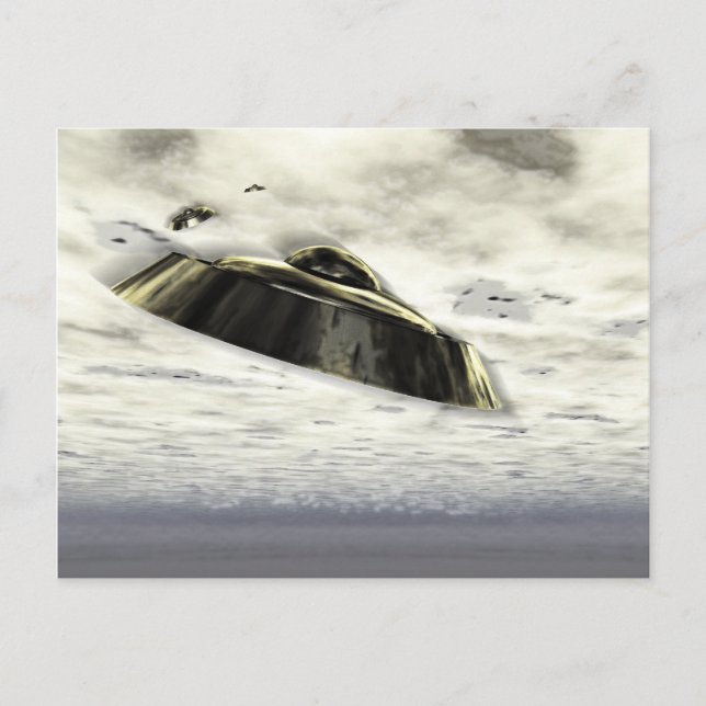OVNIS en postal de vuelo (Anverso)