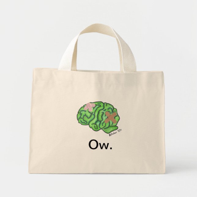 "Ow" bolsa de algodón (Frente)