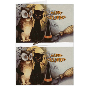 Owl and Cat Halloween