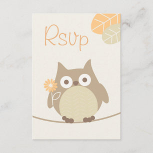 Owl Baby Shower Rsvp Sexo Neutral
