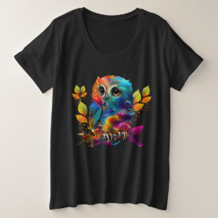 OWL COLORIDO ABSTRACTO Camiseta