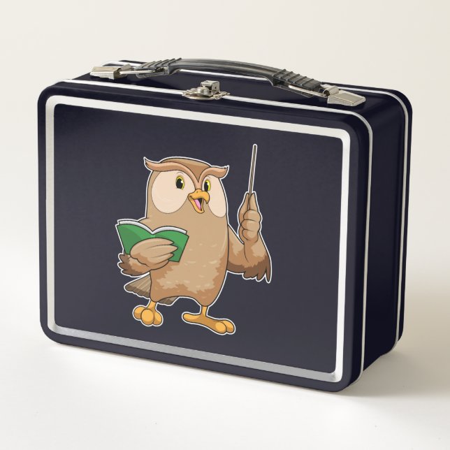Owl como profesor con libro y puntero (Anverso)