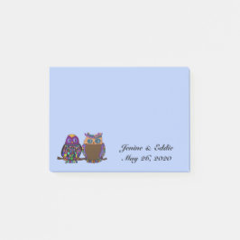 Owl Couple Wedding Favor de publicar notas