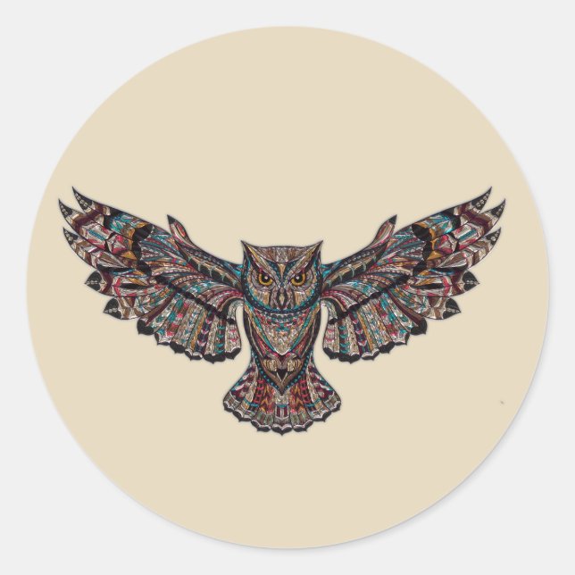Owl Pegatina (Anverso)