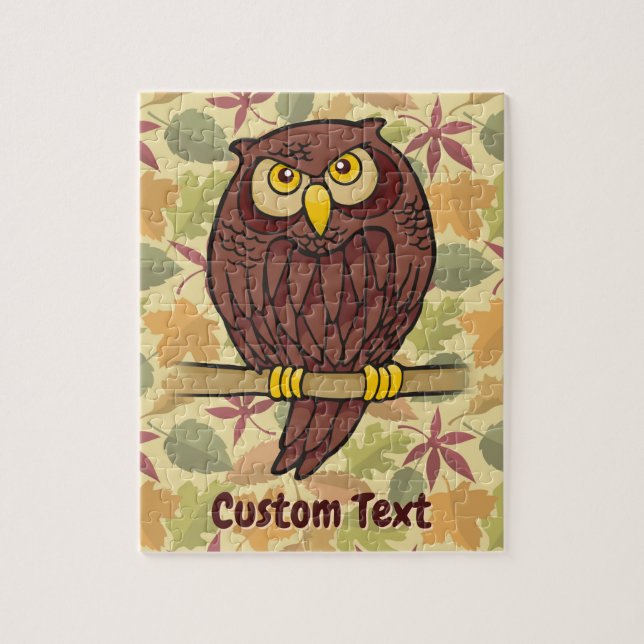 Owl Personalizado Jigsaw Puzzle (Vertical)