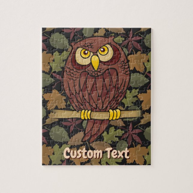 Owl Personalizado Jigsaw Puzzle (Vertical)