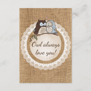 Owl Siempre Te Ama Casual Wedding RSVP