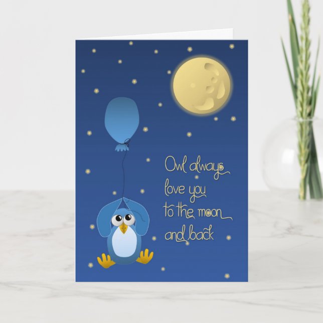 Owl siempre te encanta la tarjeta de felicitación (Anverso)